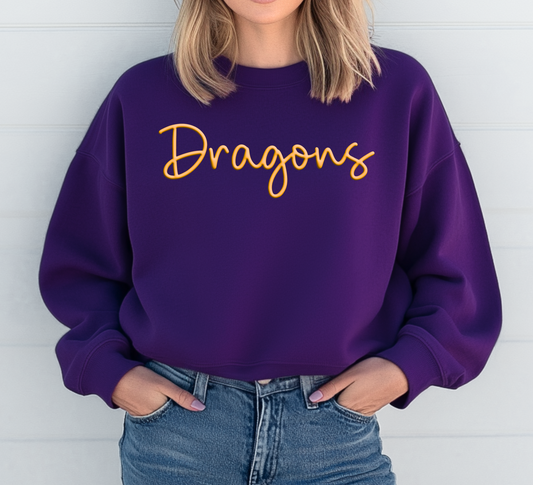 3D Puff Dragons Sweatshirt