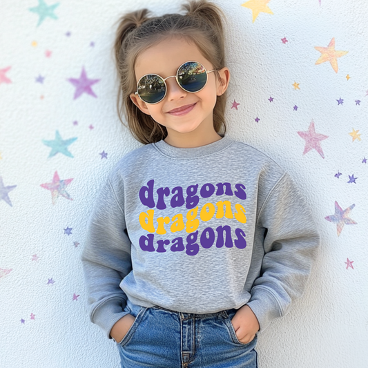 Johnston Dragons Groovy Wave Sweatshirt