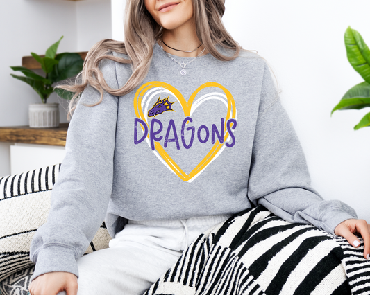 Johnston Dragons Love Sweatshirt