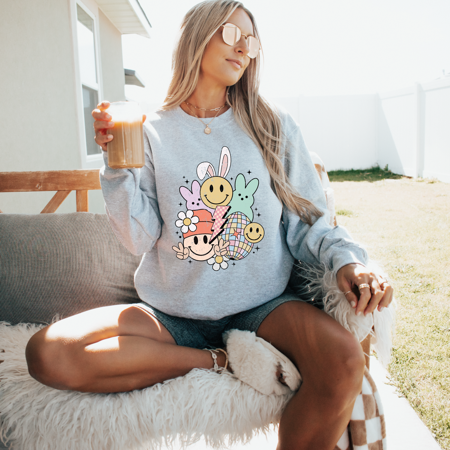 Groovy Easter Collage Sweatshirt