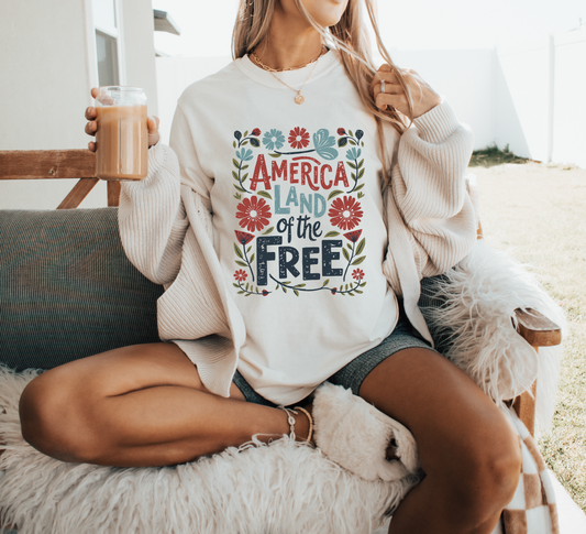 America Floral T-shirt