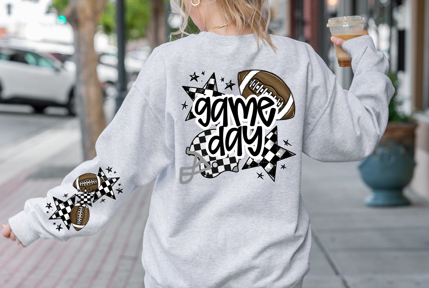 Football Game Day Sleeve Sweatshirt