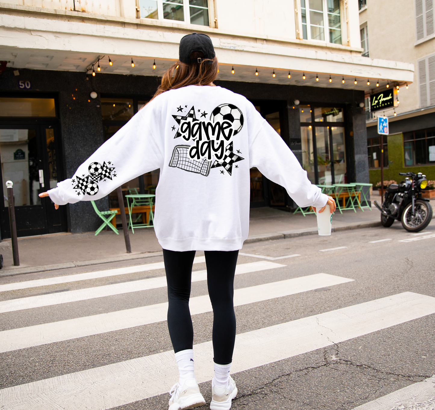 Soccer Game Day Sleeve Sweatshirt
