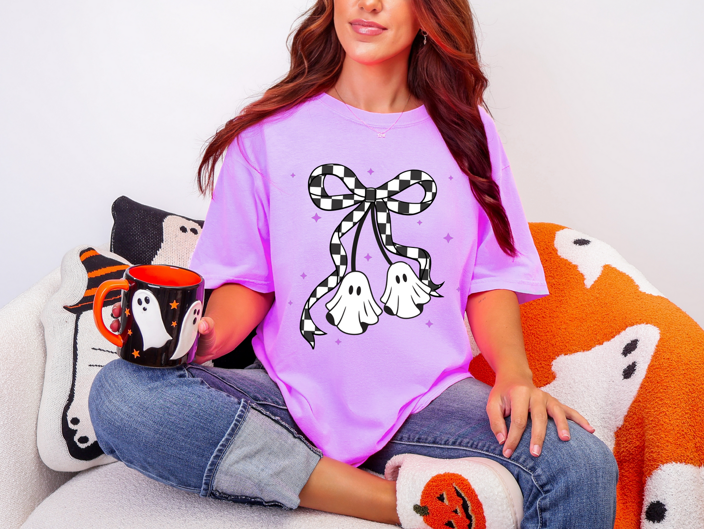 Ghost Checkered Coquette T-shirt