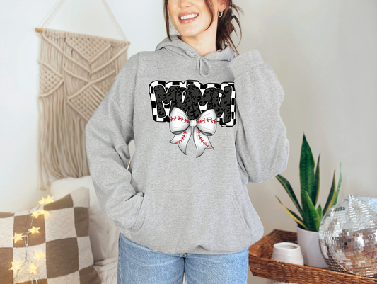 Baseball Mama Bow Sweatshirt