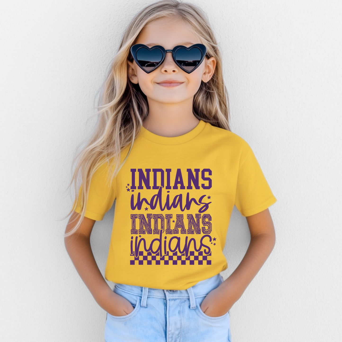 Indians Script Stack T-shirt