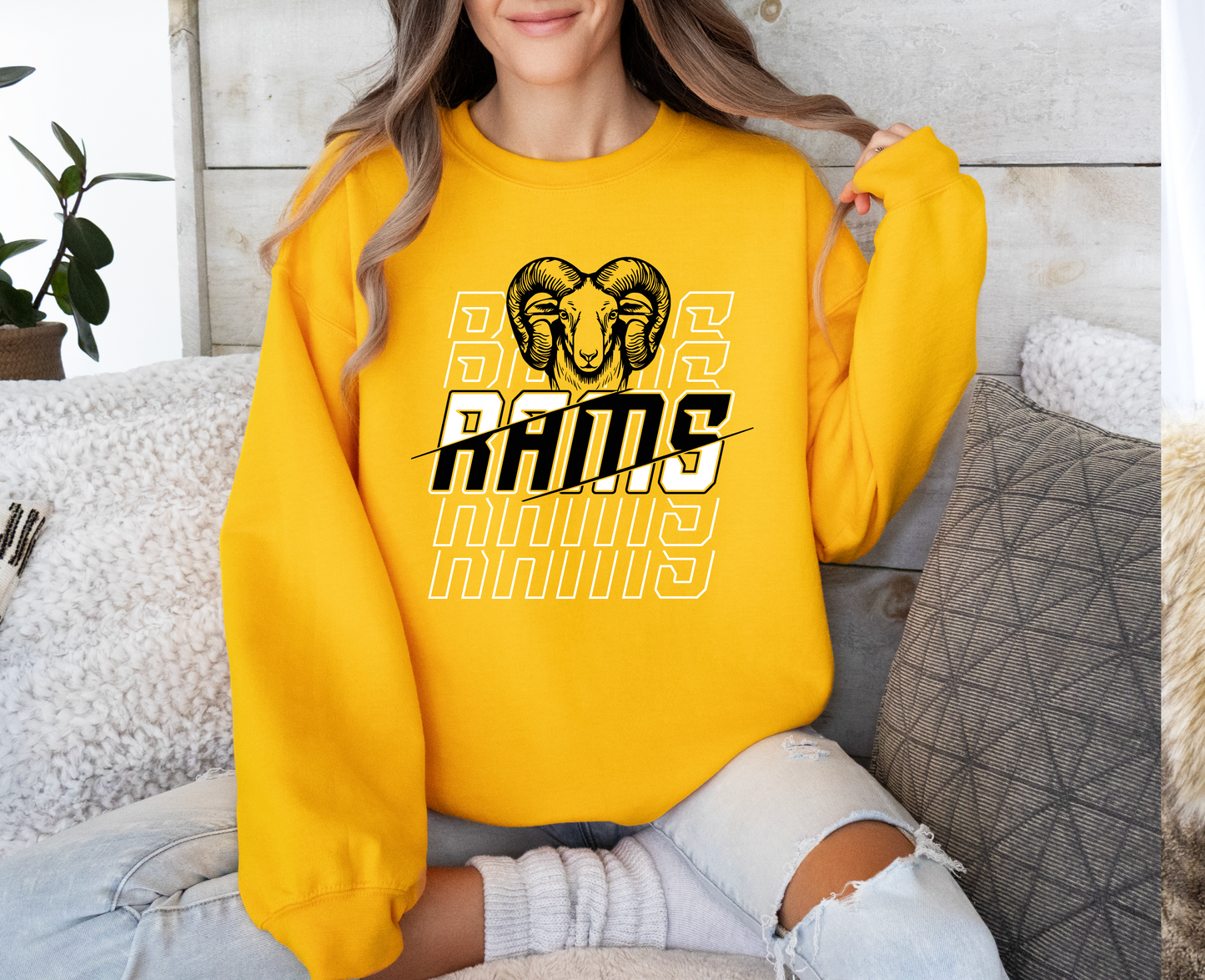Slanted Rams Stack Sweatshirt