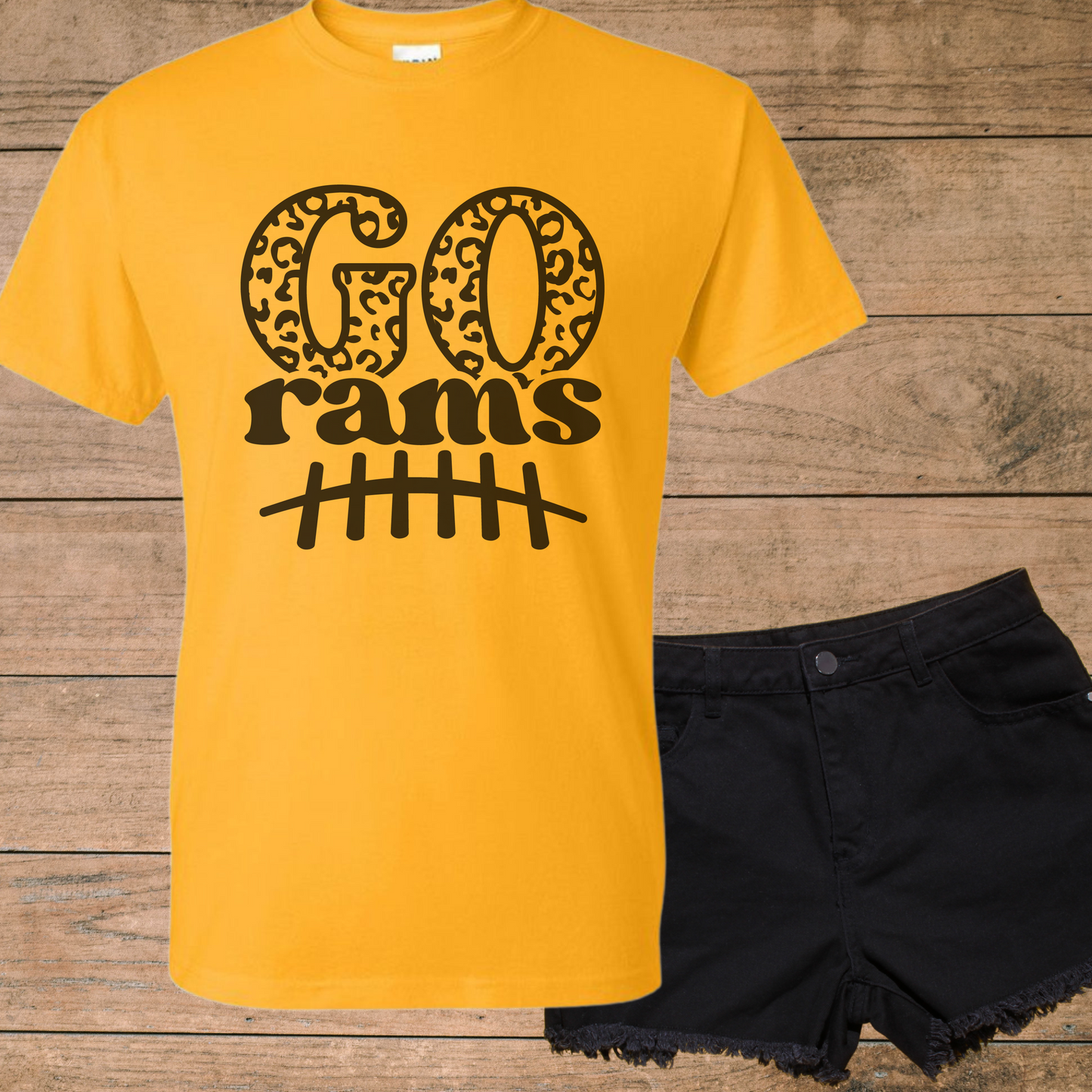 Go Rams Leopard T-shirt