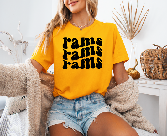 Gold Groovy Rams T-shirt
