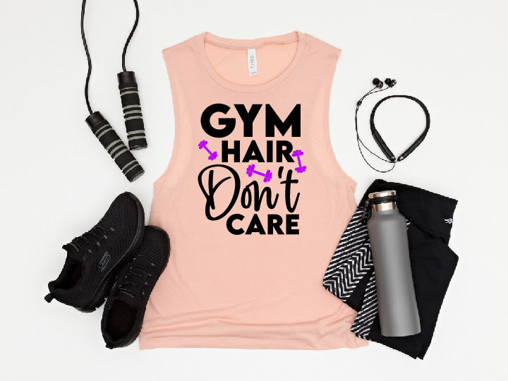 Gym Hair, Don't Care Muscle Tank