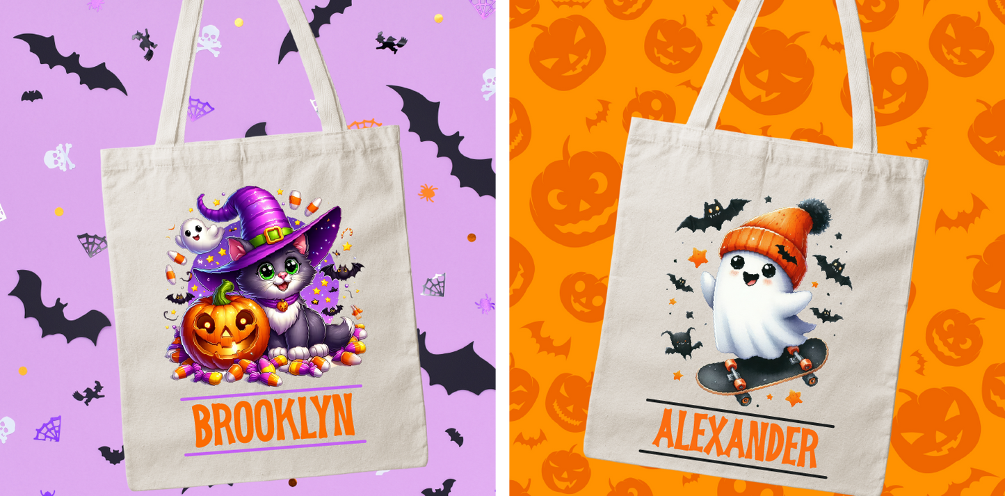 Personalized Halloween Tote Bag