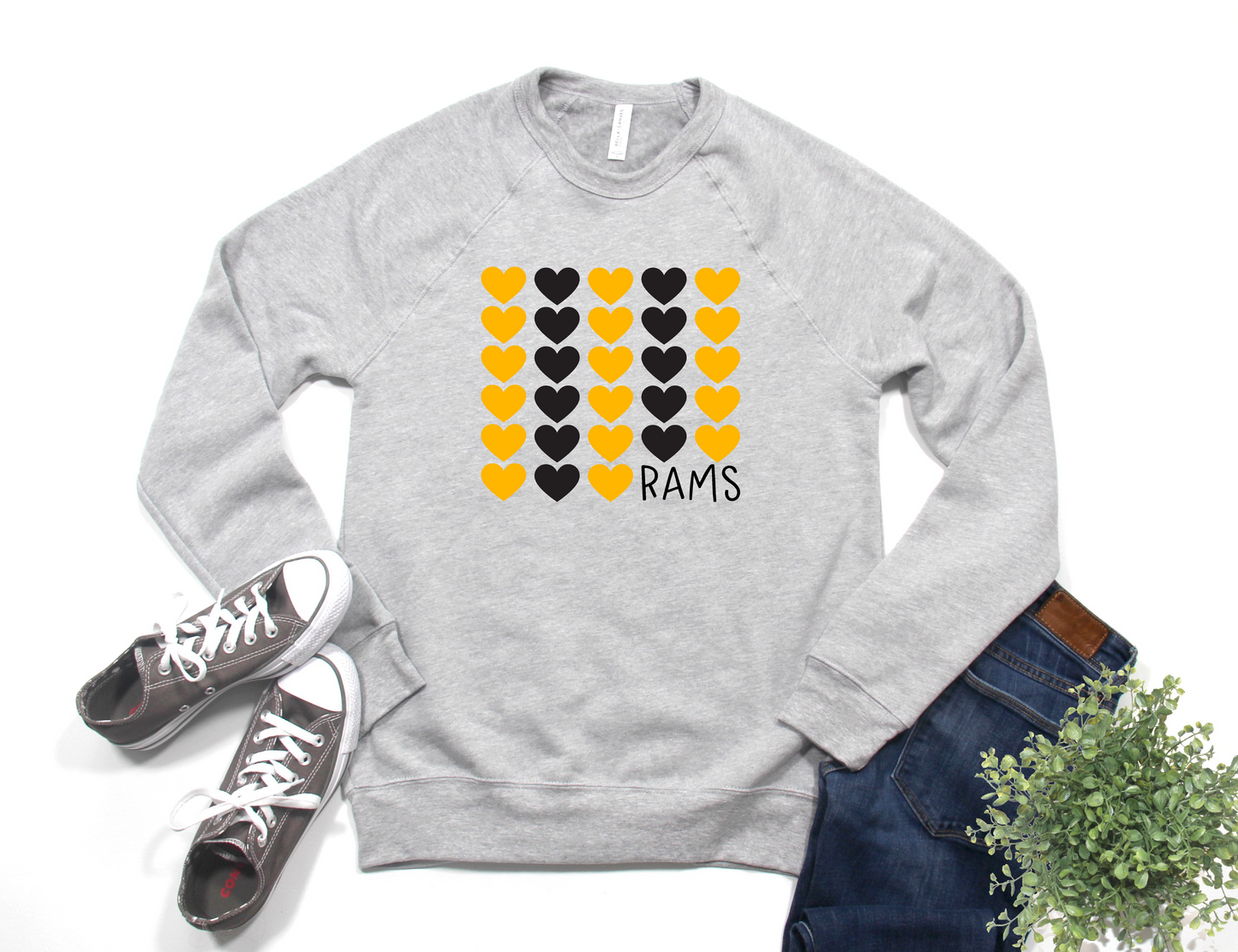 Heart Knit Rams Sweatshirt
