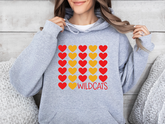 Carlisle Wildcats Heart Knit Sweatshirt