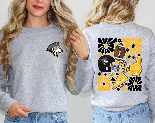 Winterset Huskies Boho Football Sweatshirt