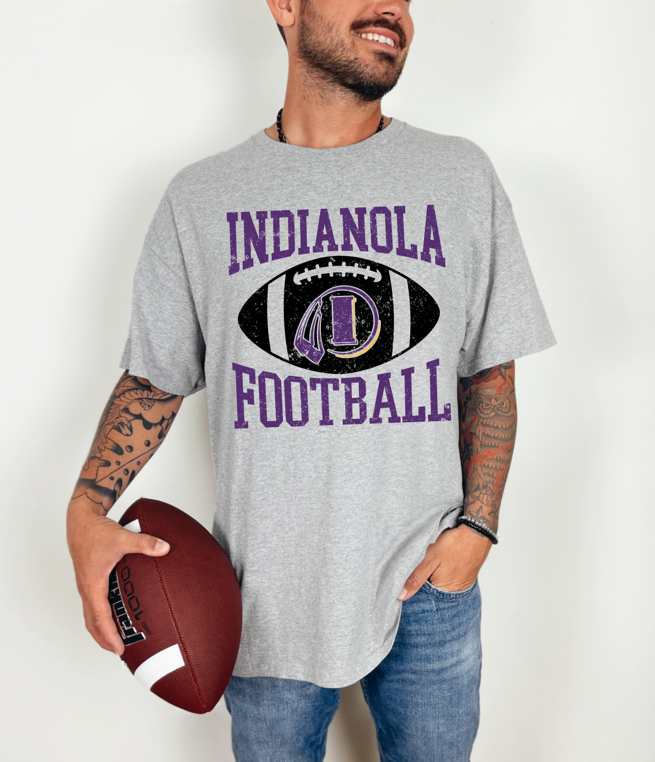 Indianola Vintage Football T-shirt
