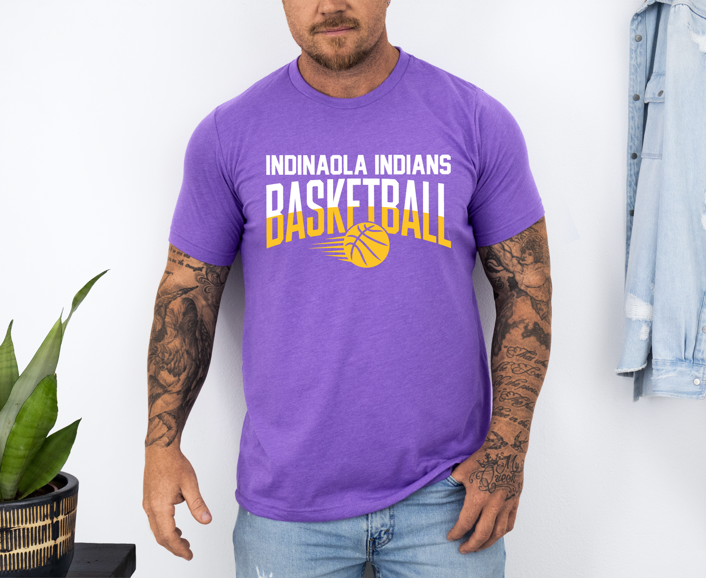 Indians Basketball Swoosh T-Shirt