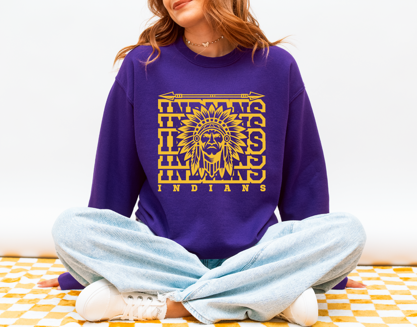 Vintage Indians Stacked Sweatshirt