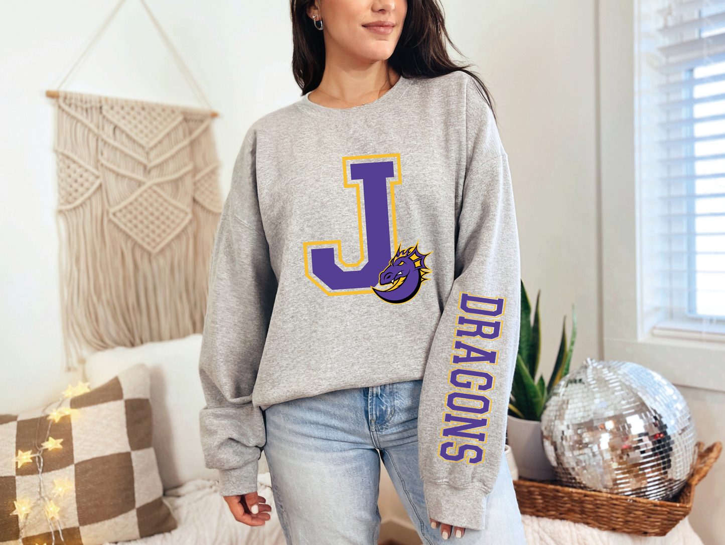 Johnston Dragons Initials Sweatshirt