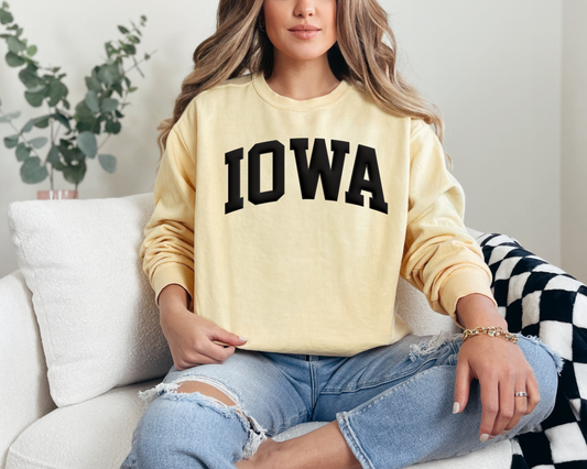 3D Puff Iowa Sweatshirt
