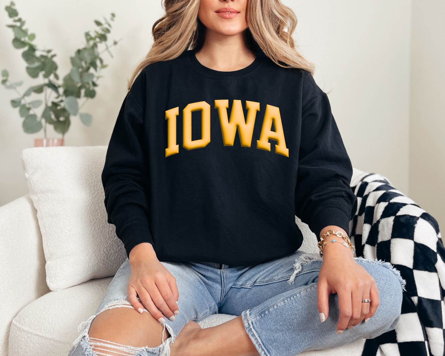 3D Puff Iowa Sweatshirt