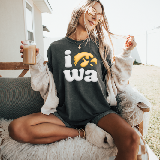 3D Puff Hawkeyes T-shirt