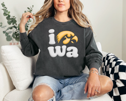 3D Puff Hawkeyes Sweatshirt