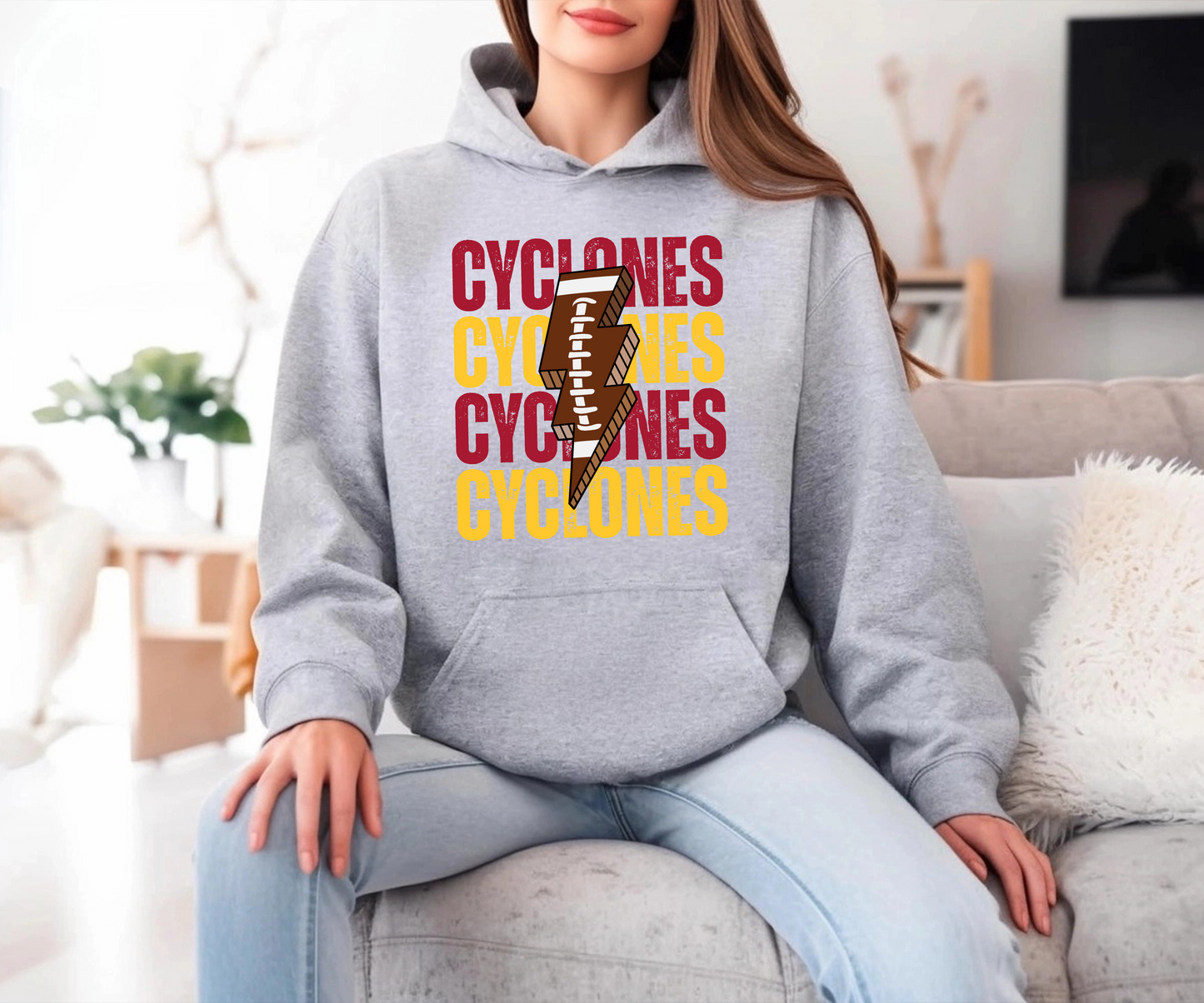 Cyclones Football Bolt Sweatshirt