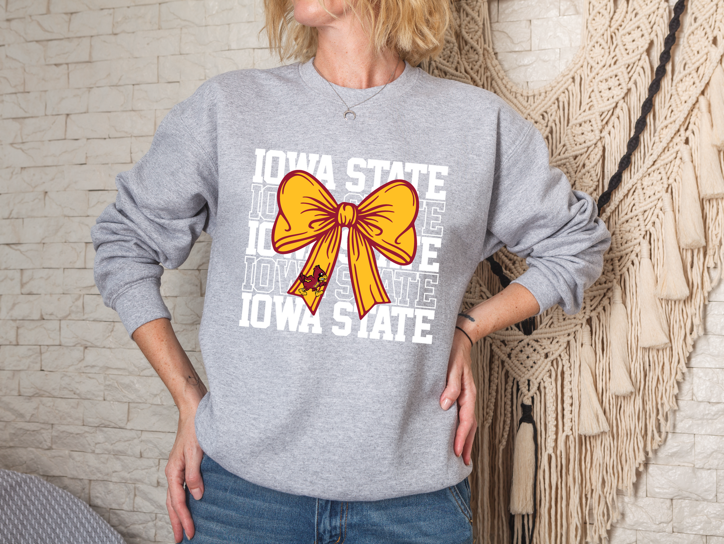 Iowa State Coquette Bow Sweatshirt