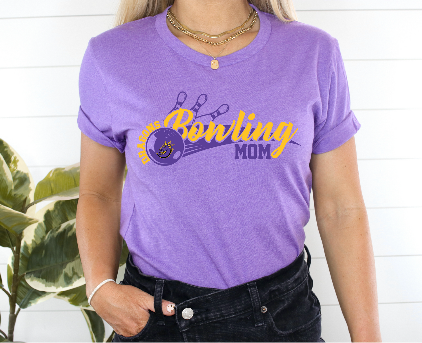 Johnston Dragons Bowling Mom T-Shirt