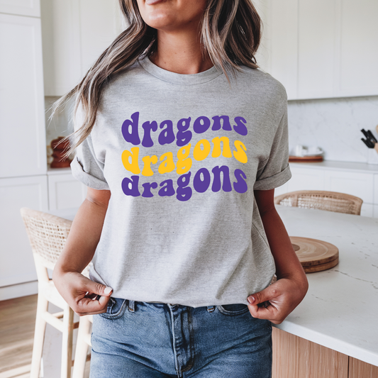 Johnston Dragons Groovy Wave T-Shirt