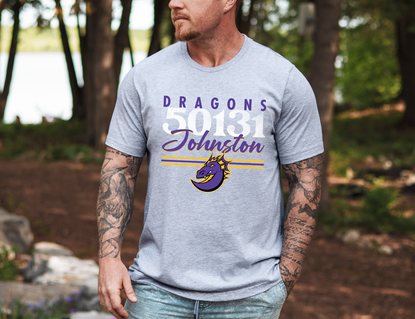 Johnston Dragons Zip Code T-Shirt