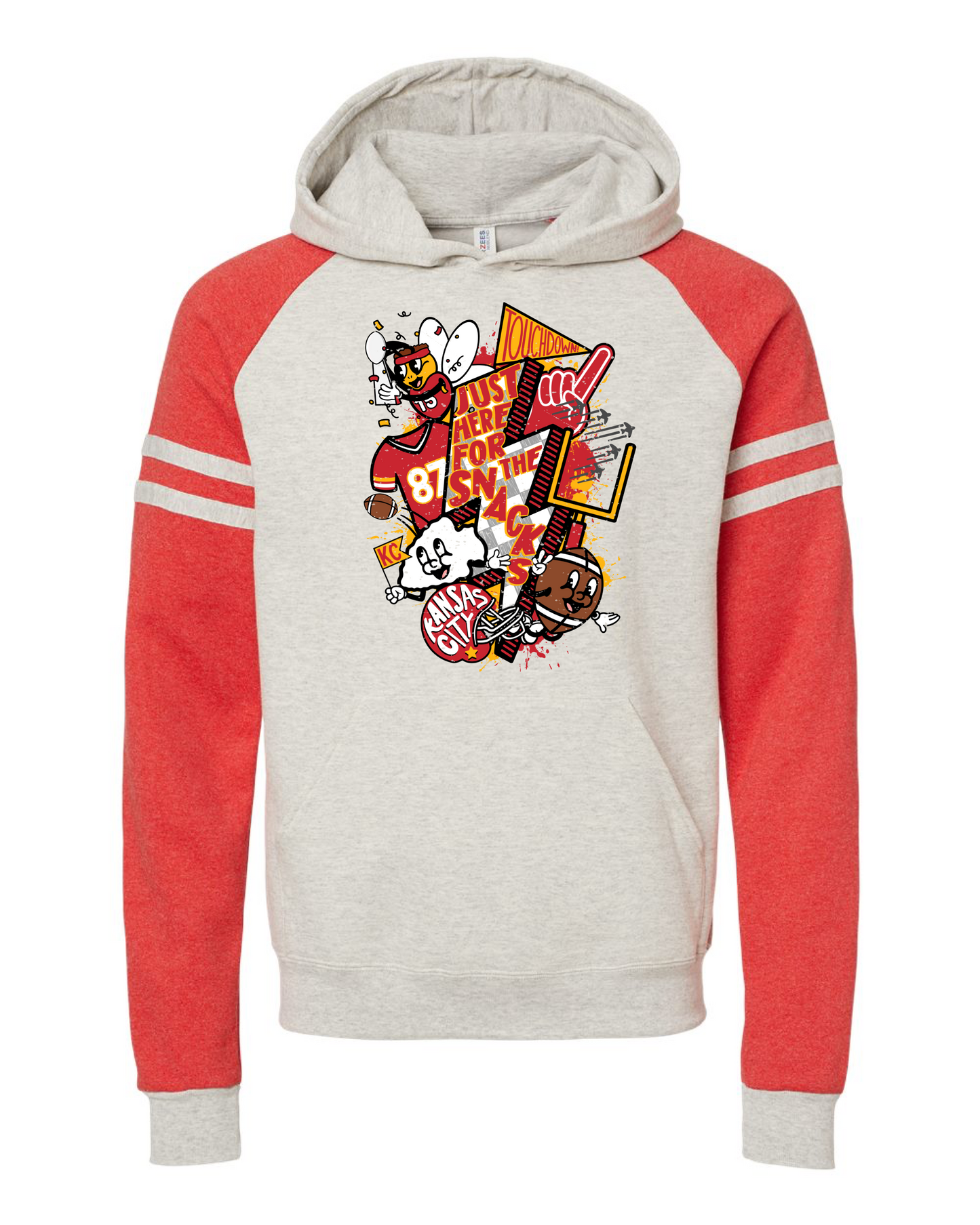 Just Here for the Snacks KC Color Block Sweatshirt