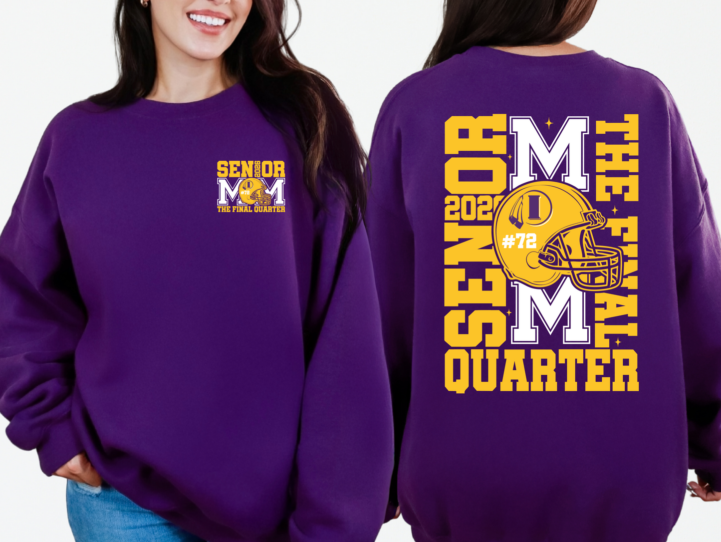 Indians Senior Mom Final Quarter Football Sweatshirt