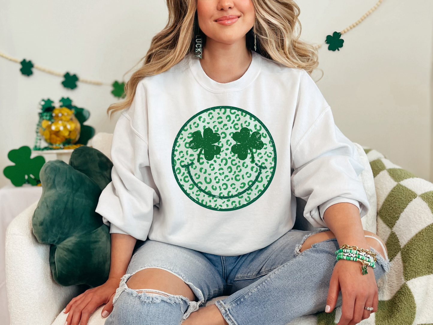 Shamrock Smiley Sweatshirt