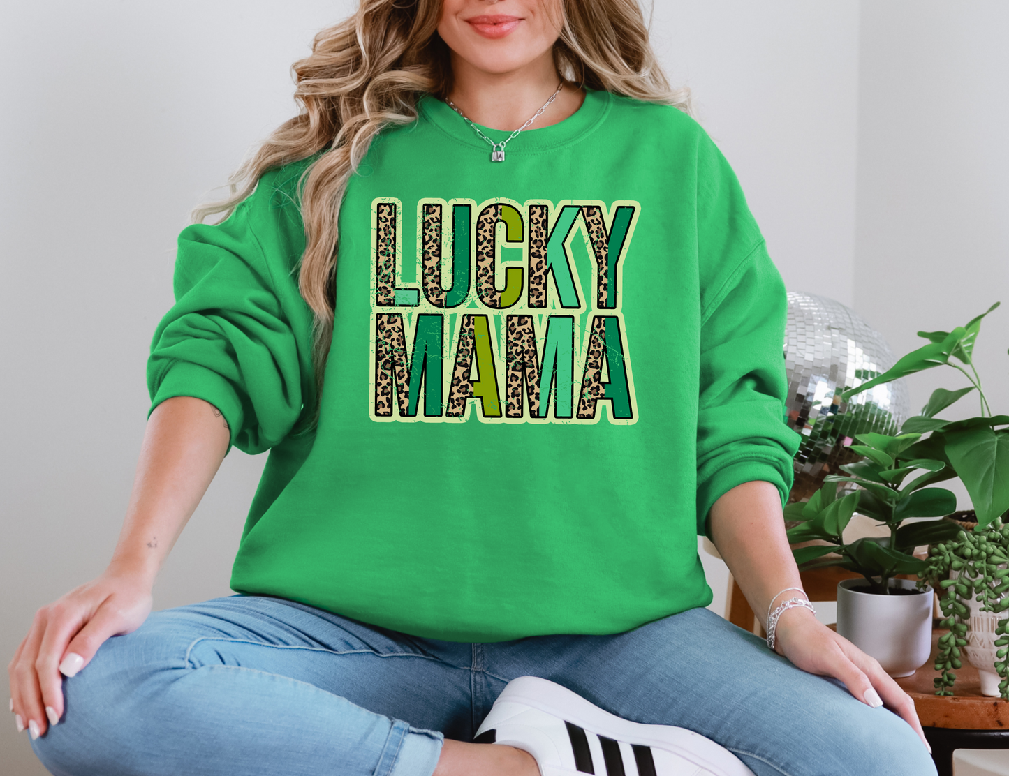 Lucky Mama Leopard Sweatshirt