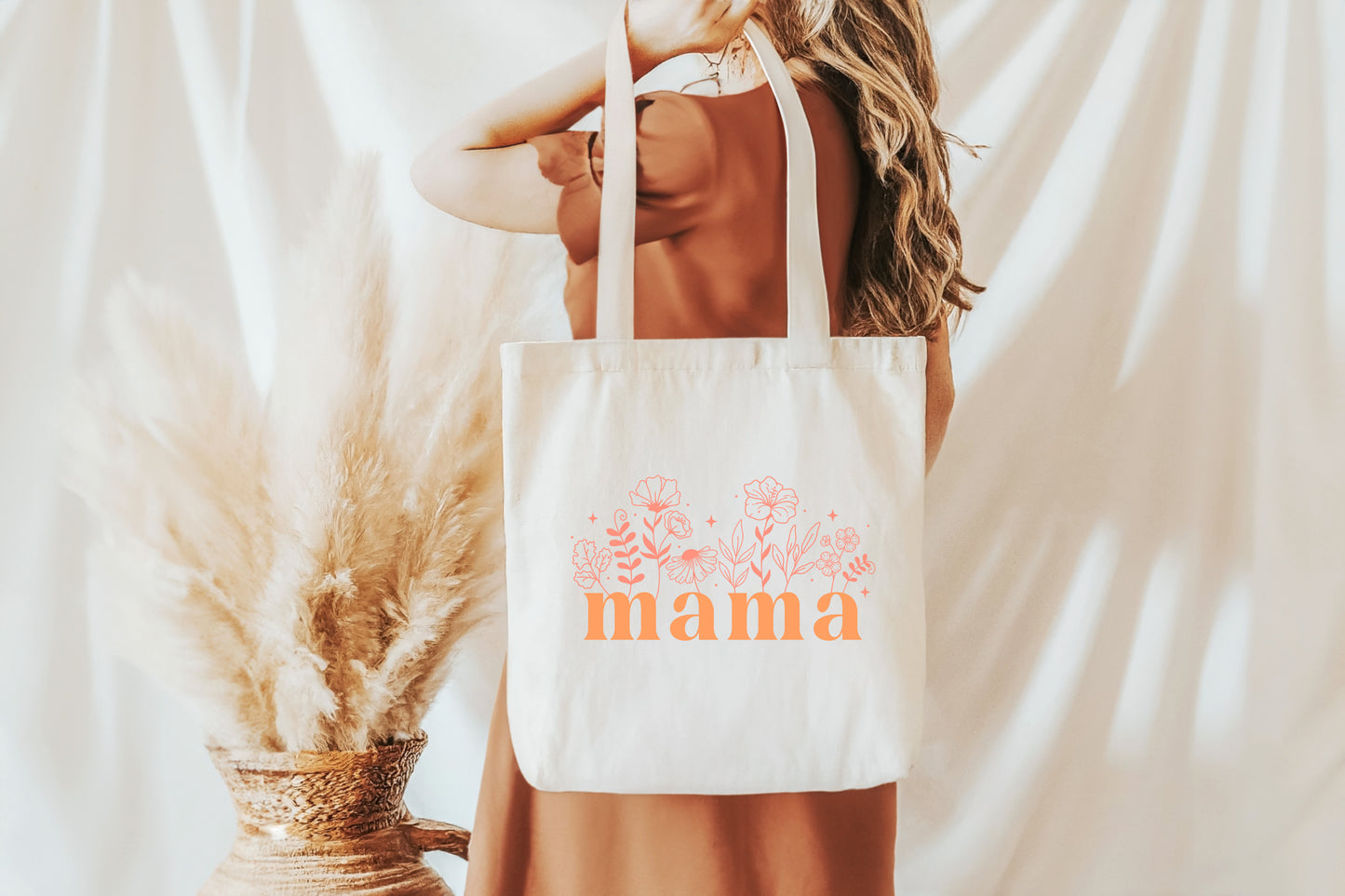 Mama Floral Tote Bag