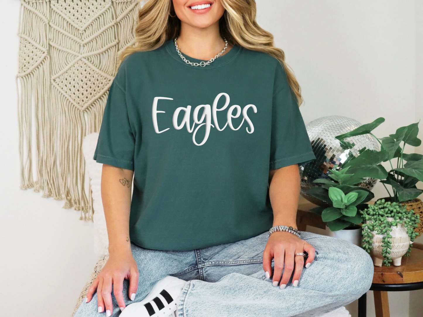 3D Puff Eagles T-shirt
