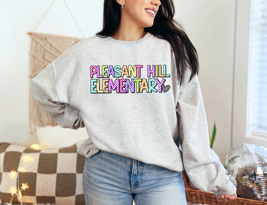 Bright Check Pleasant Hill Elementary Sweatshirt