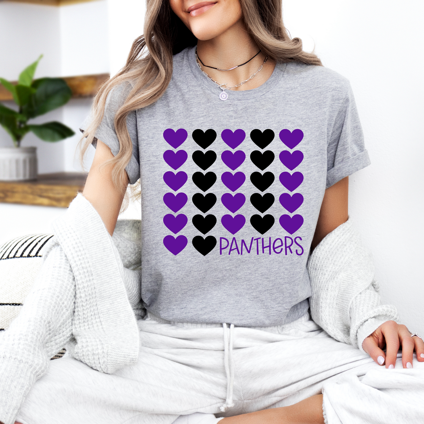 Panthers Heart Knit T-shirt
