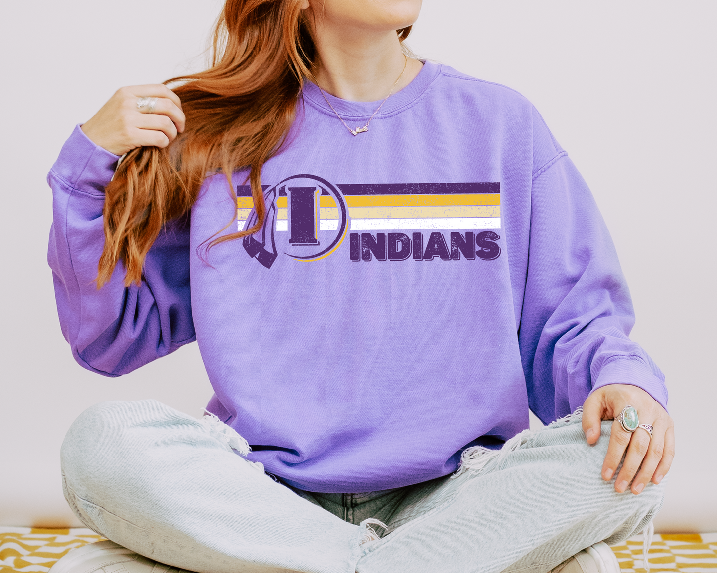 Indians Vintage Linear Premium Sweatshirt