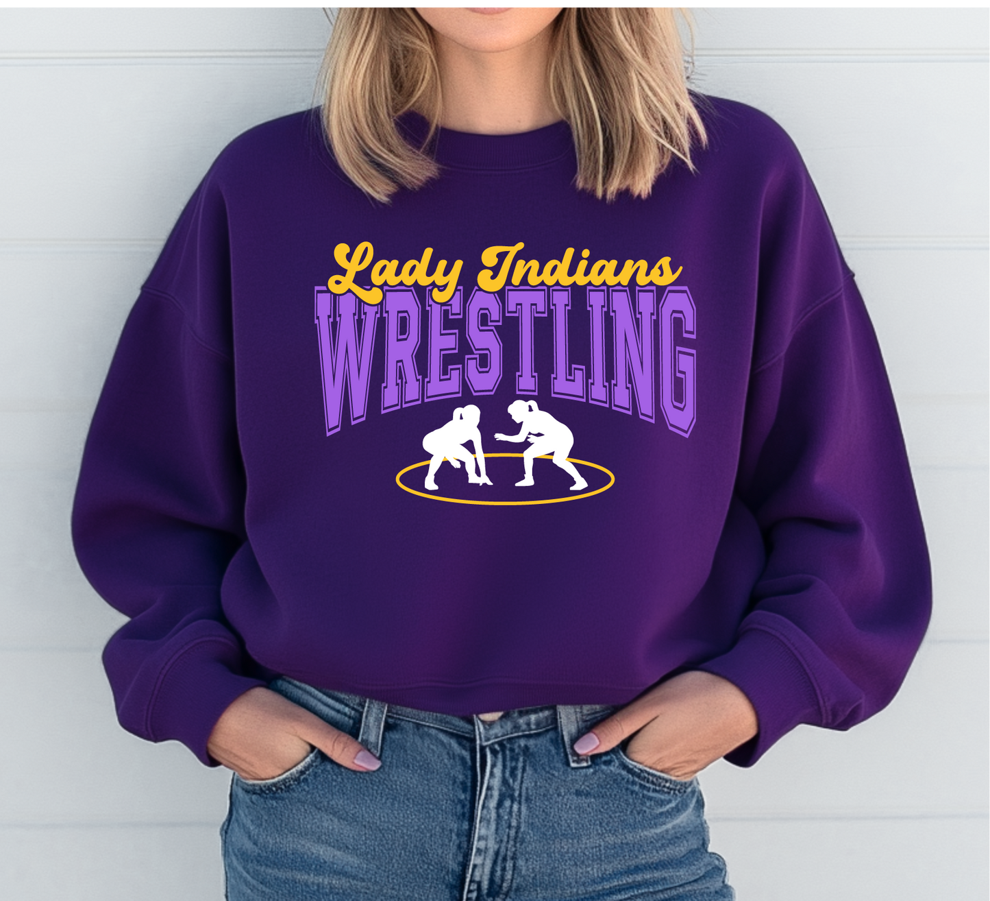 Lady Indians Groovy Wrestling Sweatshirt