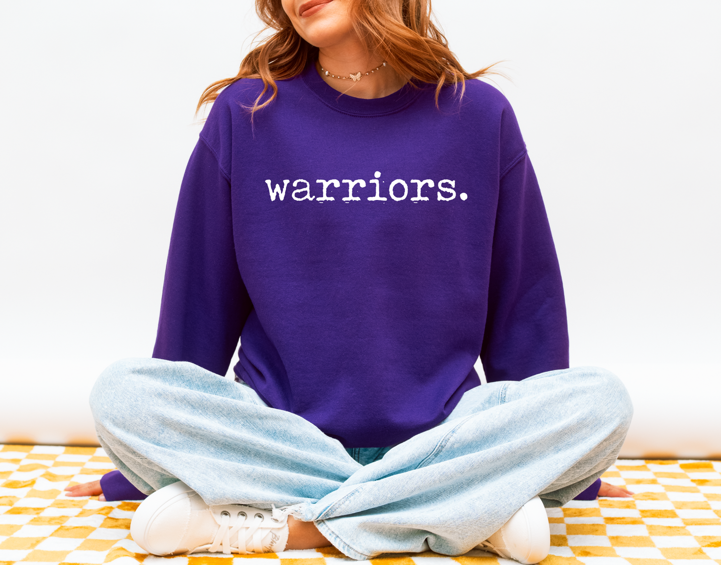 Warriors Typography Sweatshirt