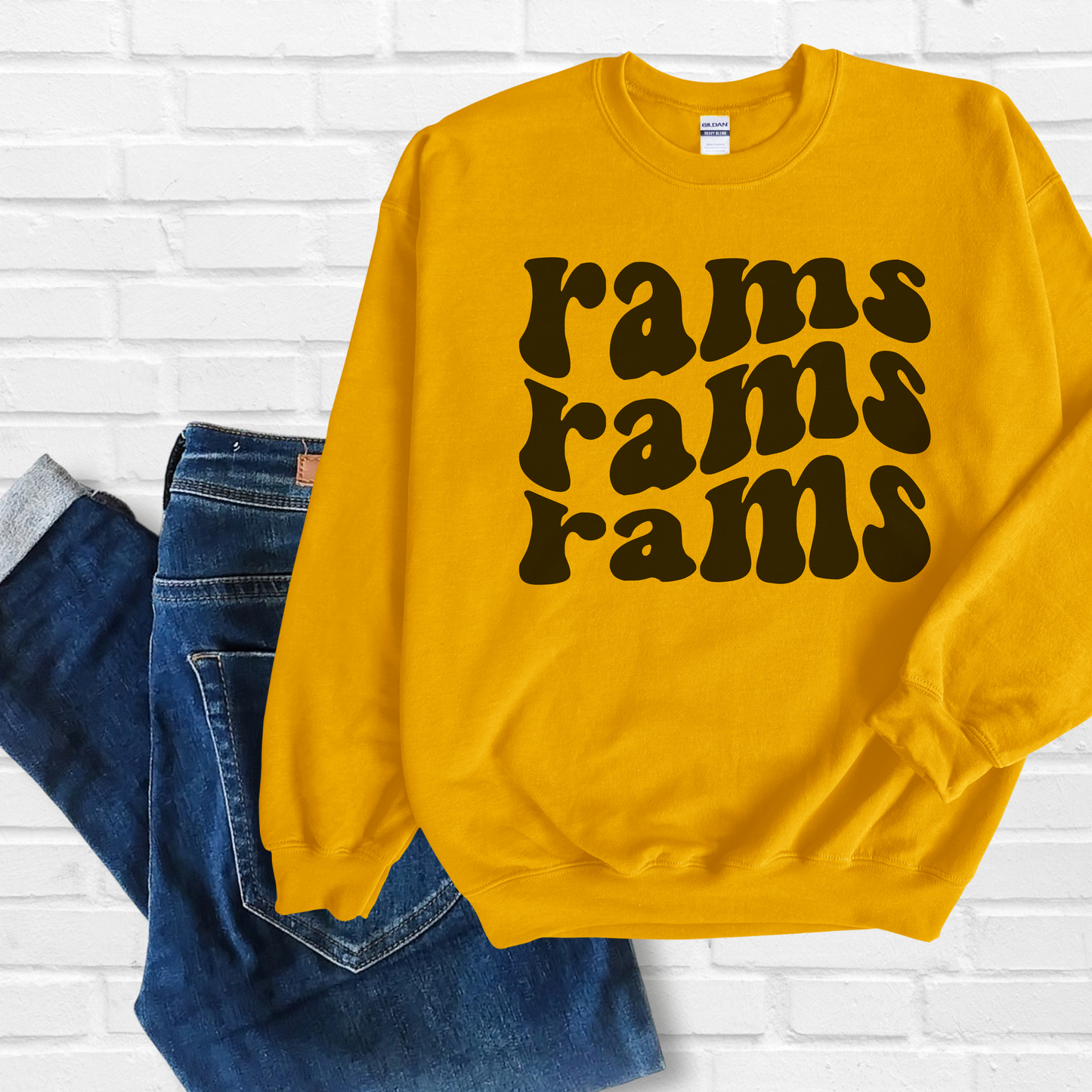 Gold Groovy Rams Sweatshirt
