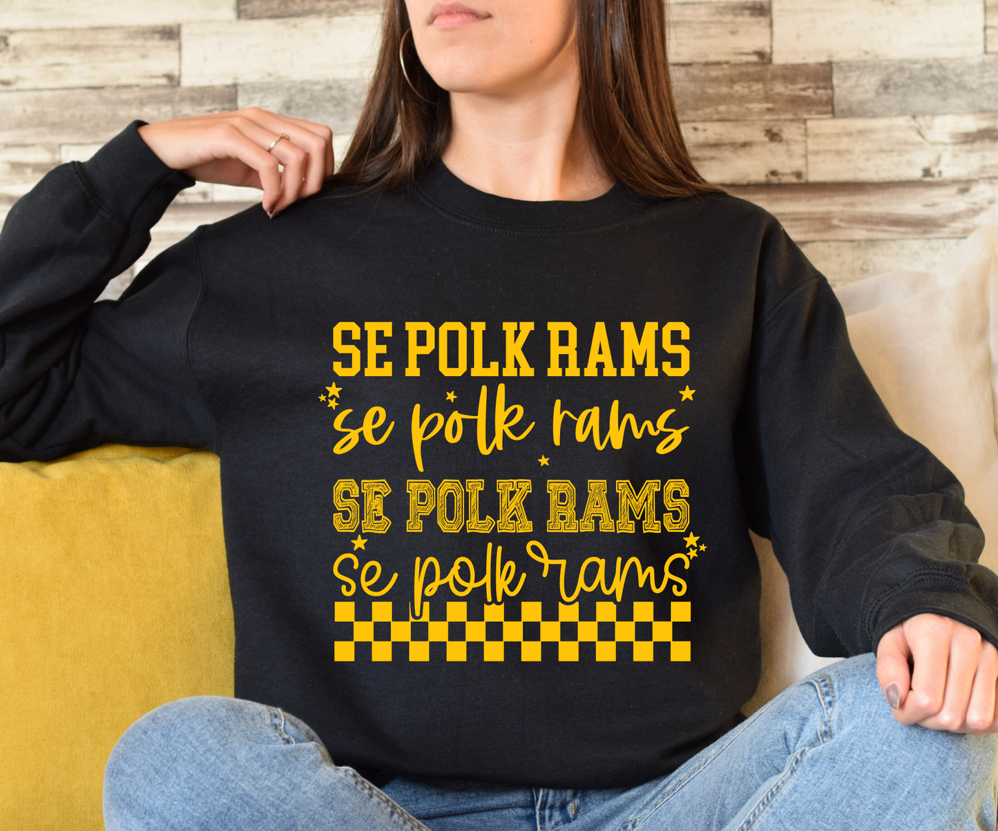SEP Rams Check Stack Sweatshirt