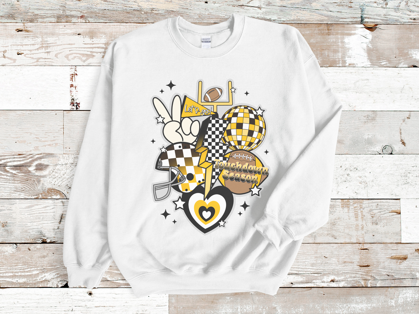 Black and Gold Touchdown Season Sweatshirt