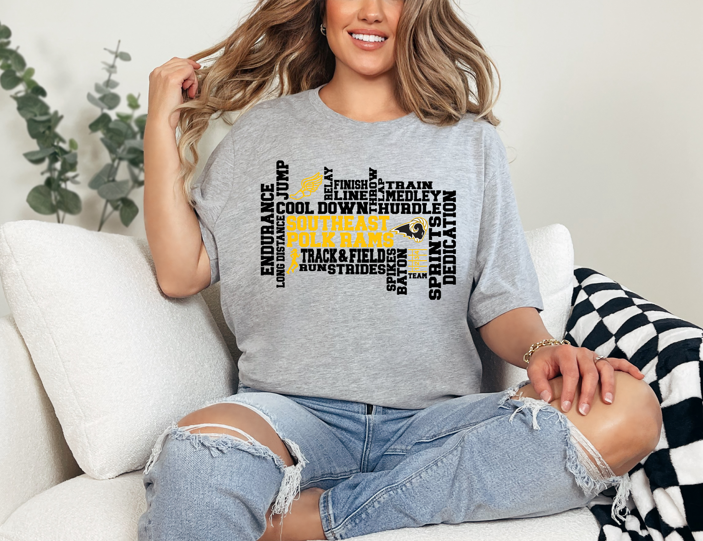 Track & Field SEP Rams Collage T-shirt