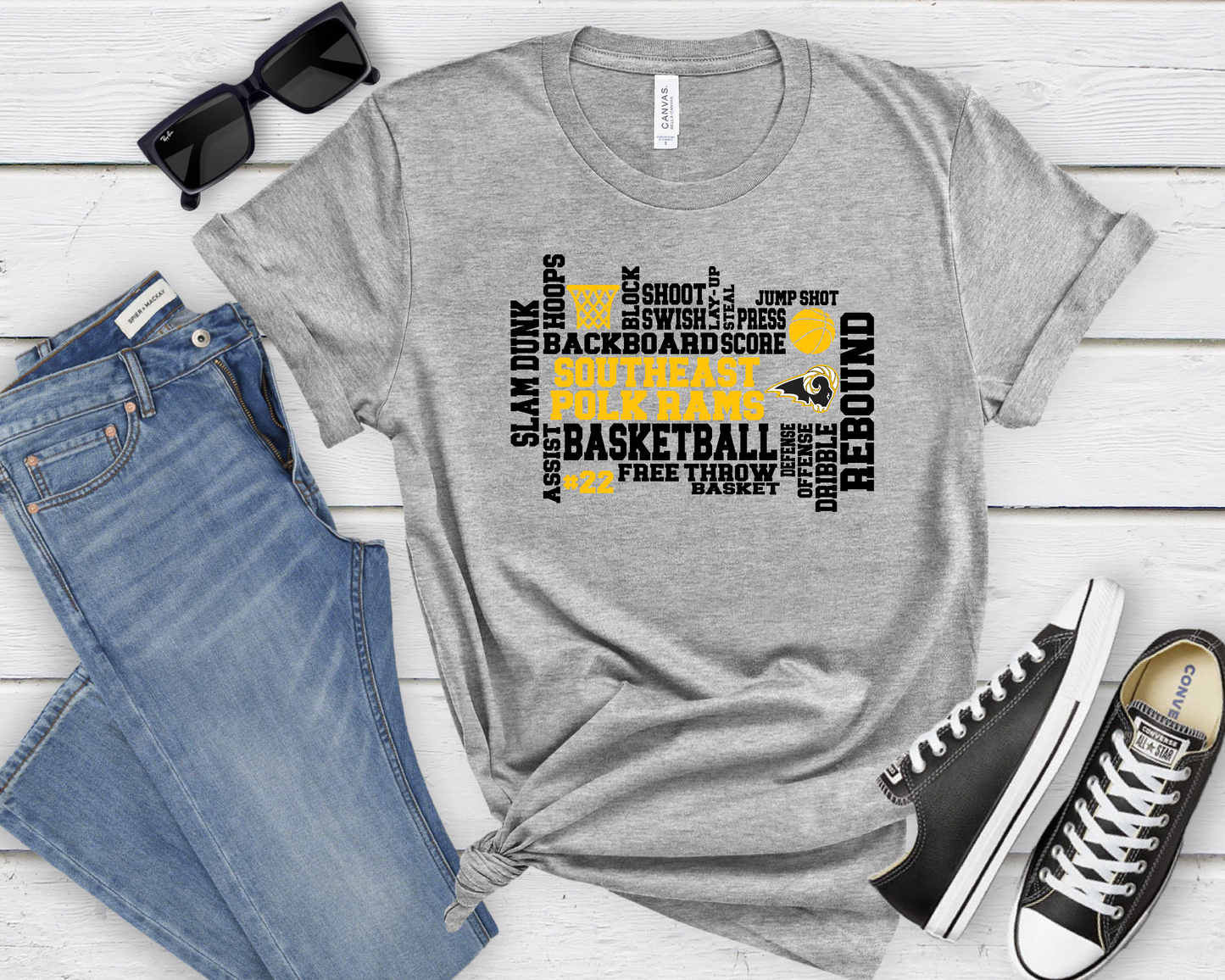 Basketball SEP Rams Collage T-shirt