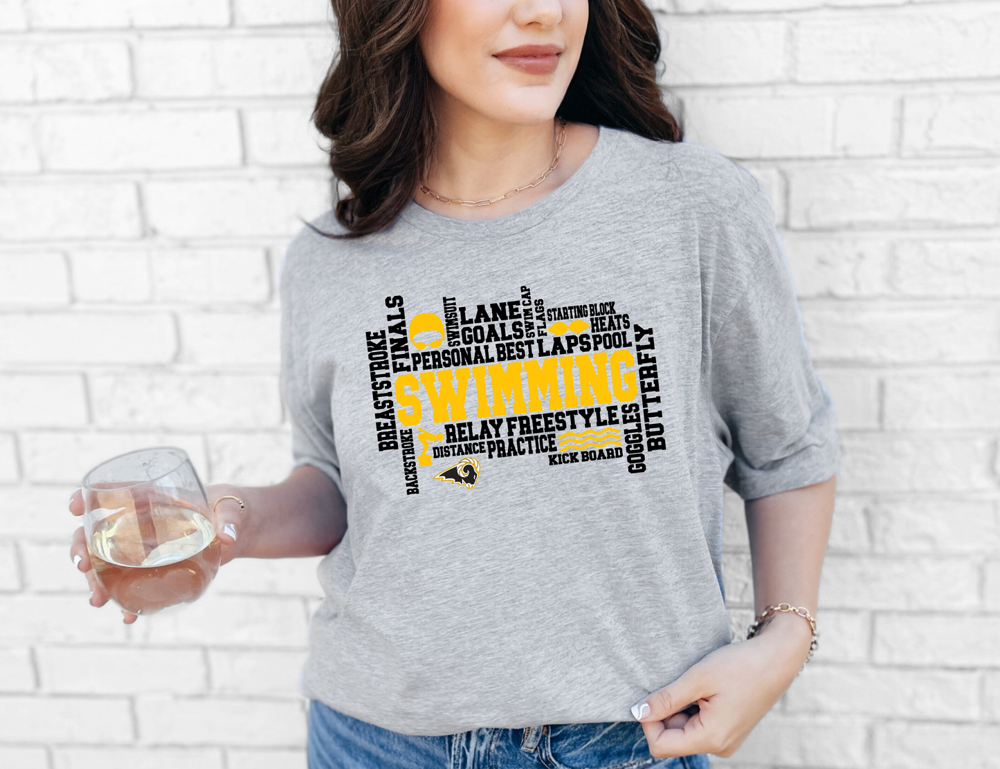 Swimming SEP Rams Collage T-shirt