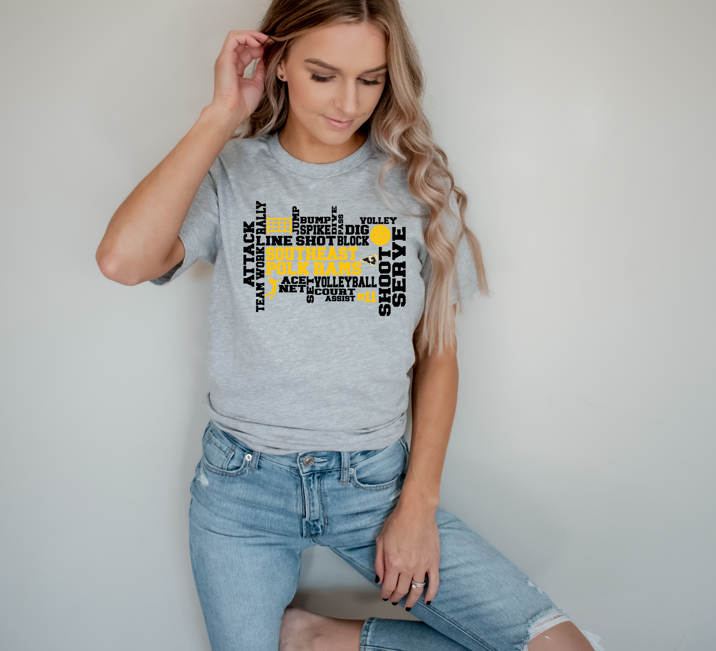 Volleyball SEP Rams Collage T-shirt