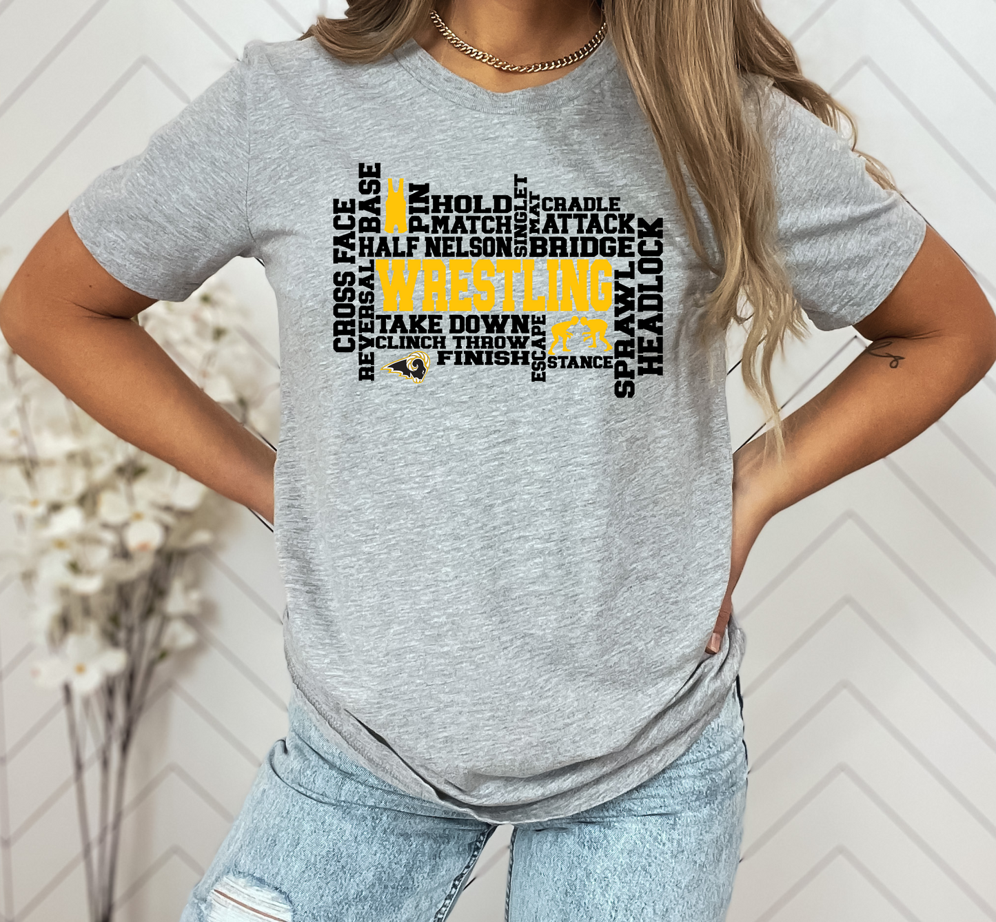 Wrestling SEP Rams Collage T-shirt